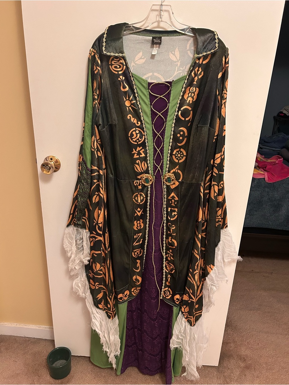 Hocus Pocus Green, Purple & Orange Layered Maxi Costume Dress
